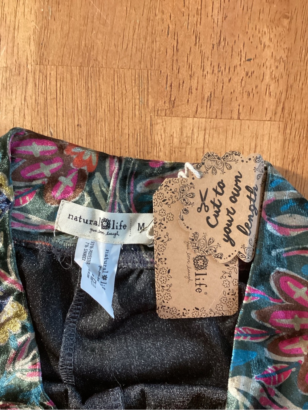 Natural Life Velvet Floral Bootcut Lounge Pants High Rise Stretchy - M - NWT! - Picture 8 of 12
